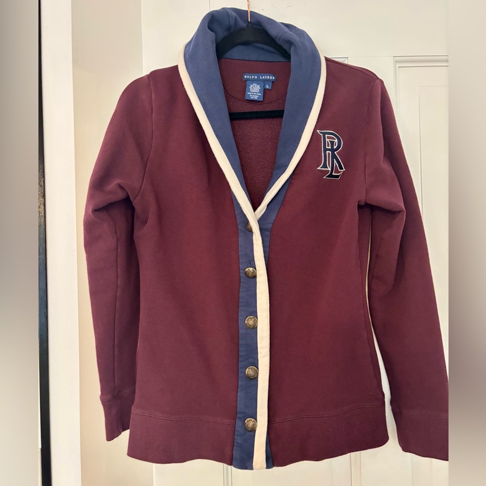 Ralph Lauren Collegiate Sweatshirt Cardigan